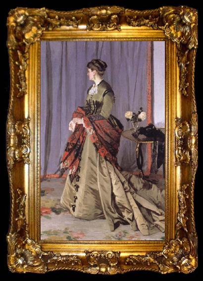 framed  Claude Monet Portrait of Madame Louis Joachim Gaudibert, ta009-2