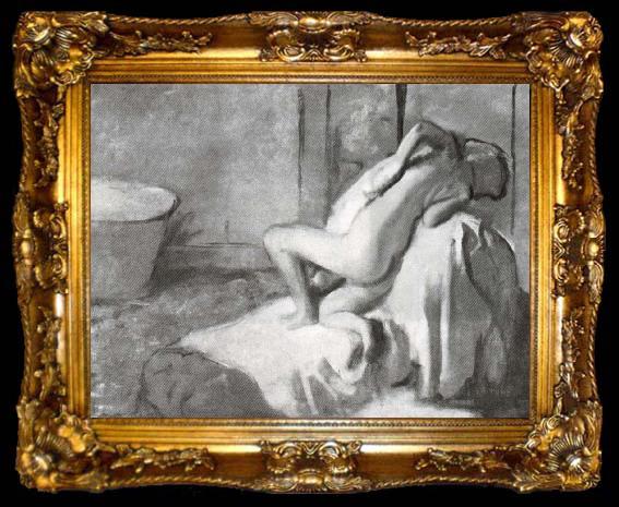 framed  Edgar Degas After the bath, ta009-2