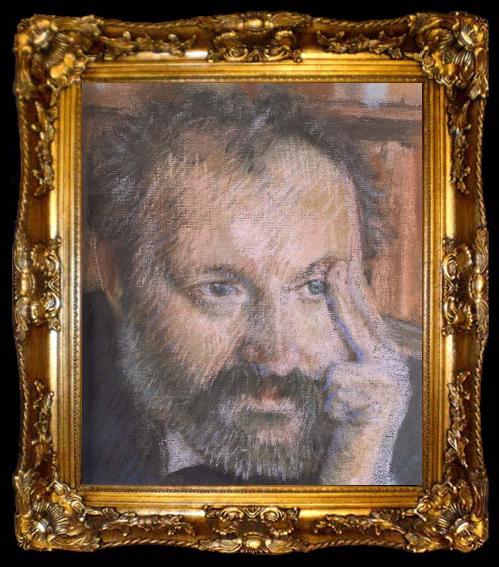 framed  Edgar Degas Detail of  Portrait of the man, ta009-2