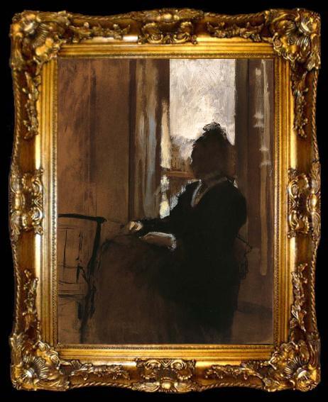 framed  Edgar Degas Woman at a Window, ta009-2