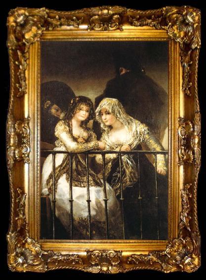 framed  Francisco Goya Majas on a Balcony, ta009-2