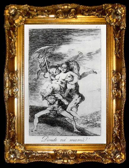 framed  Francisco Goya Donde va mama, ta009-2