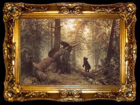 framed  Ivan Shishkin Morning in a Pine Forest, ta009-2