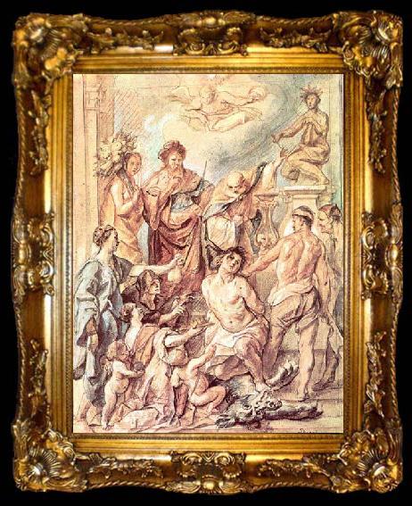 framed  Jacob Jordaens Martyrdom of St Quentin, ta009-2
