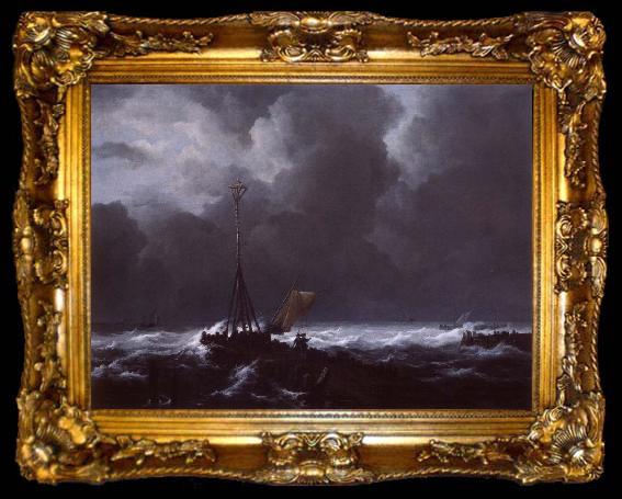 framed  Jacob van Ruisdael View of het lj on a stormy Day, ta009-2