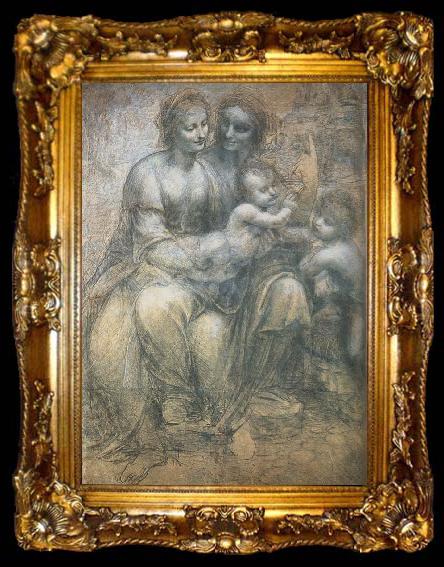 framed  Leonardo  Da Vinci Cartoon, ta009-2