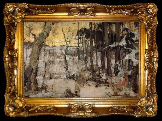 framed  Nikolay Fechin The Scene of Winter, ta009-2