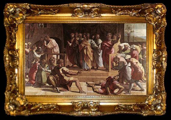 framed  RAFFAELLO Sanzio The Death of Ananias, ta009-2