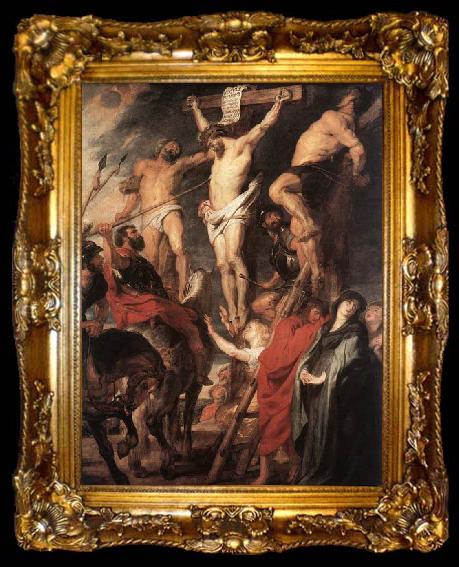 framed  RUBENS, Pieter Pauwel Christ on the Cross between the Two Thieves, ta009-2