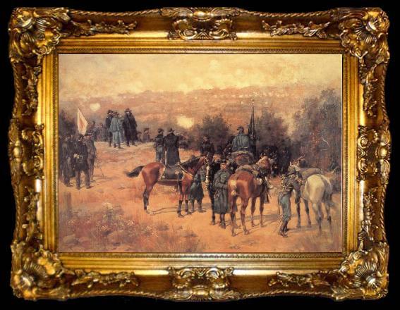 framed  Thure de Thulstrup Grant at Missionary Ridge, ta009-2