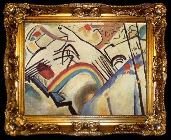 framed  Wassily Kandinsky Fragment for Composition IV, ta009-2