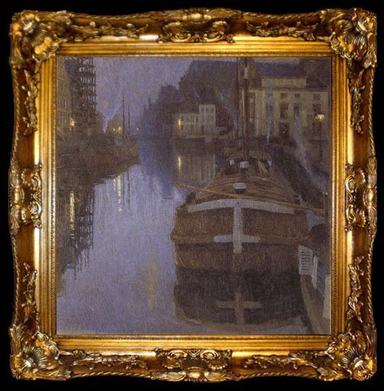 framed  Albert Baertsoen Ghent,Evening, ta009-2