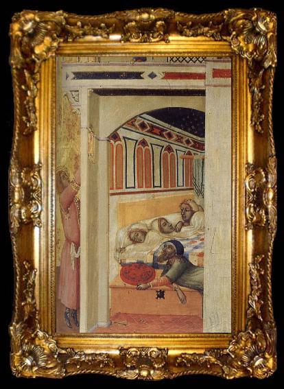 framed  Ambrogio Lorenzetti St. Nikolaus-barmhartighetsgarning, ta009-2