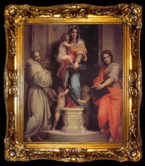 framed  Andrea del Sarto Virgin Mary, ta009-2