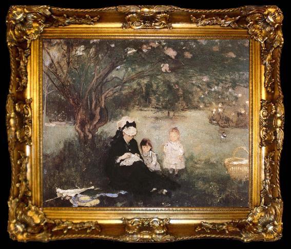 framed  Berthe Morisot Lilac trees, ta009-2