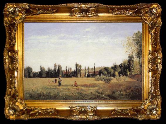 framed  Camille Pissarro LaVarenne-Saint-Hilaire,View from Champigny, ta009-2