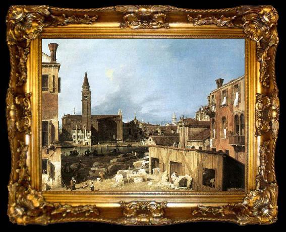 framed  Canaletto The Stonemason-s Yard, ta009-2