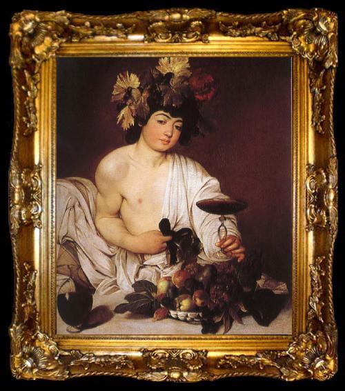 framed  Caravaggio The young Bacchus, ta009-2