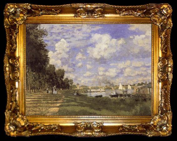 framed  Claude Monet The Harbour at  Argenteuil, ta009-2