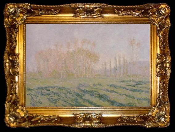 framed  Claude Monet Meadow with Poplars, ta009-2
