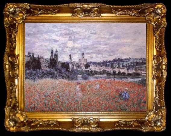 framed  Claude Monet Poppy Field near Vetheuil, ta009-2