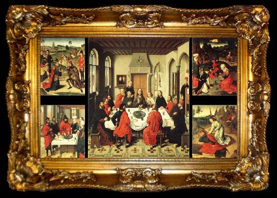 framed  Dieric Bouts Altarpiece of the Holy Sacrament, ta009-2