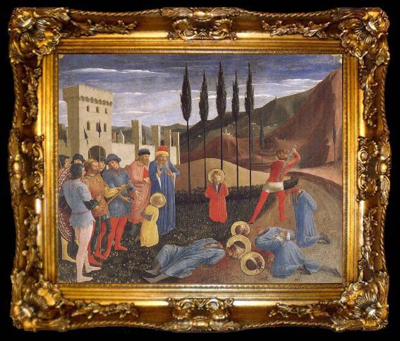 framed  Fra Angelico St Cosmas och S: t Damianus halshugges, ta009-2