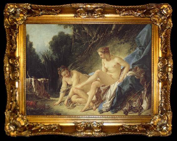 framed  Francois Boucher Diana bathing, ta009-2