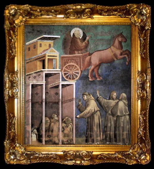 framed  GIOTTO di Bondone Vision of the Flaming Chariot, ta009-2