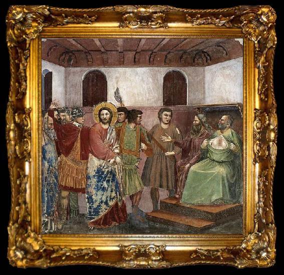 framed  GIOTTO di Bondone Christ before Caiaphas, ta009-2