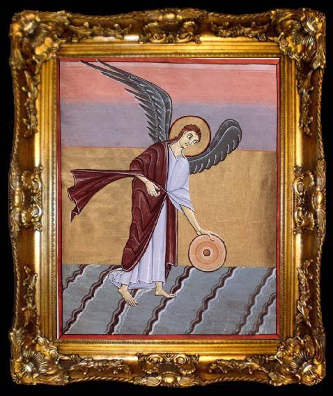 framed  GUARIENTO d Arpo Angel with Millstone, ta009-2