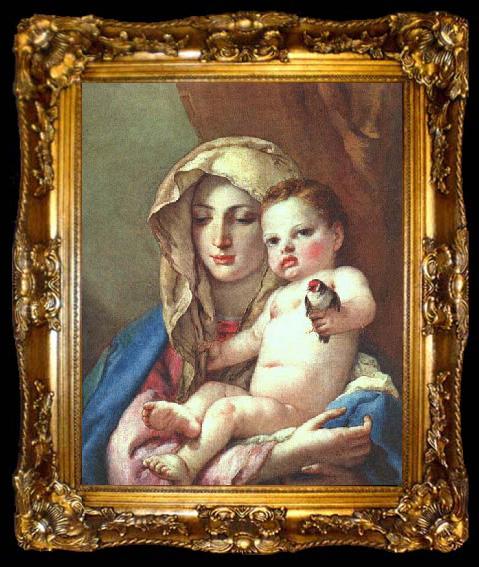 framed  Giovanni Battista Tiepolo Madonna of the Goldfinch, ta009-2