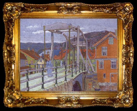 framed  Harold  Gilman Canal Bridge, ta009-2
