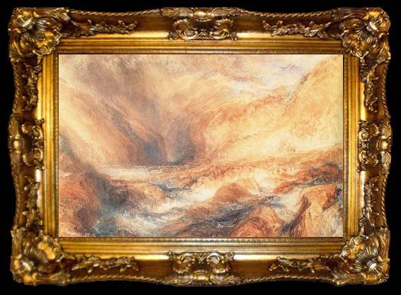 framed  J.M.W. Turner The Pass of Faido, ta009-2