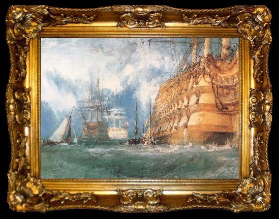 framed  J.M.W. Turner First-Rate Taking in Stores, ta009-2