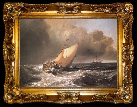 framed  J.M.W. Turner Dutch Boats in a Gale, ta009-2
