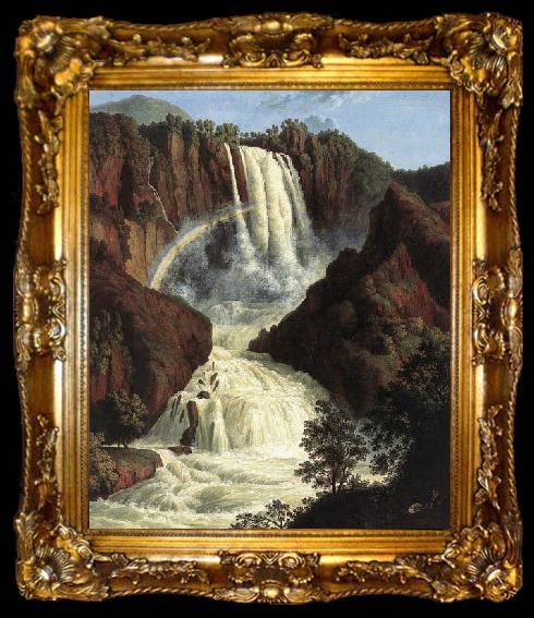 framed  Jakob Philipp Hackert The Waterfalls at Terni, ta009-2