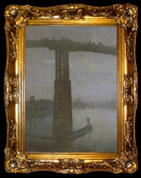 framed  James Abbott McNeil Whistler Nocturne in Blue and Gold, ta009-2