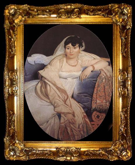 framed  Jean-Auguste Dominique Ingres Portrait of Lady, ta009-2