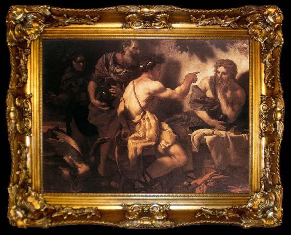 framed  Johann Carl Loth Jupiter and Mercury at Philemon and Baucis before 1659, ta009-2