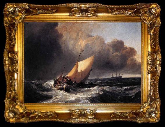 framed  Joseph Mallord William Turner Dutch Boats in a Gale, ta009-2