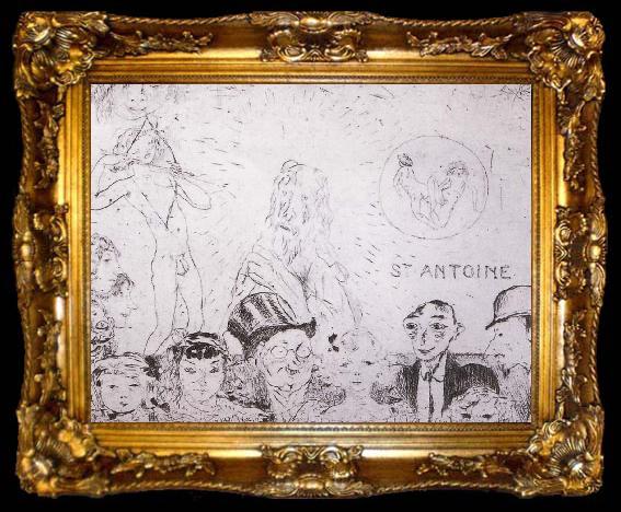 framed  Jules Pascin Tempte of Anthony, ta009-2