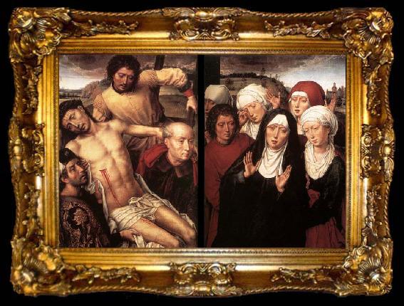 framed  MEMLING, Hans Diptych with the Deposition, ta009-2