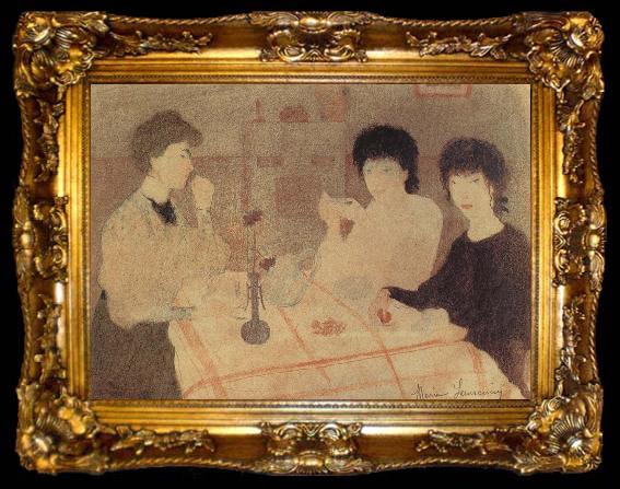 framed  Marie Laurencin Rolansan with friend drinking tea, ta009-2