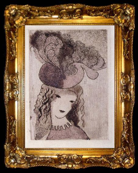 framed  Marie Laurencin Roseal hat, ta009-2