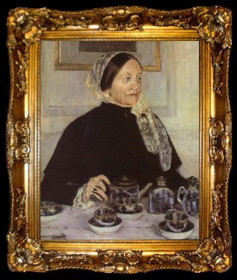 framed  Mary Cassatt Lady at the Tea Table, ta009-2
