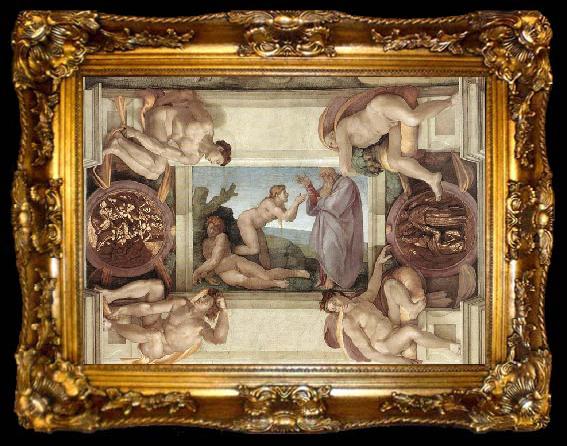 framed  Michelangelo Buonarroti Creation of Eve, ta009-2
