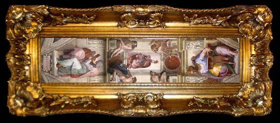 framed  Michelangelo Buonarroti The seventh bay of the ceiling, ta009-2