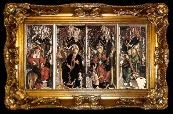 framed  PACHER, Michael Altarpiece of the Church Fathers, ta009-2
