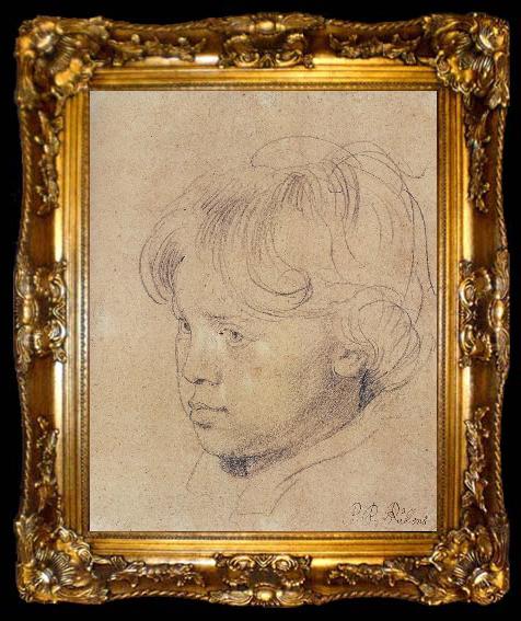 framed  Peter Paul Rubens Portrait of Younger Rubens, ta009-2